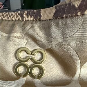 Coach Gold and Cream Hobo Bag